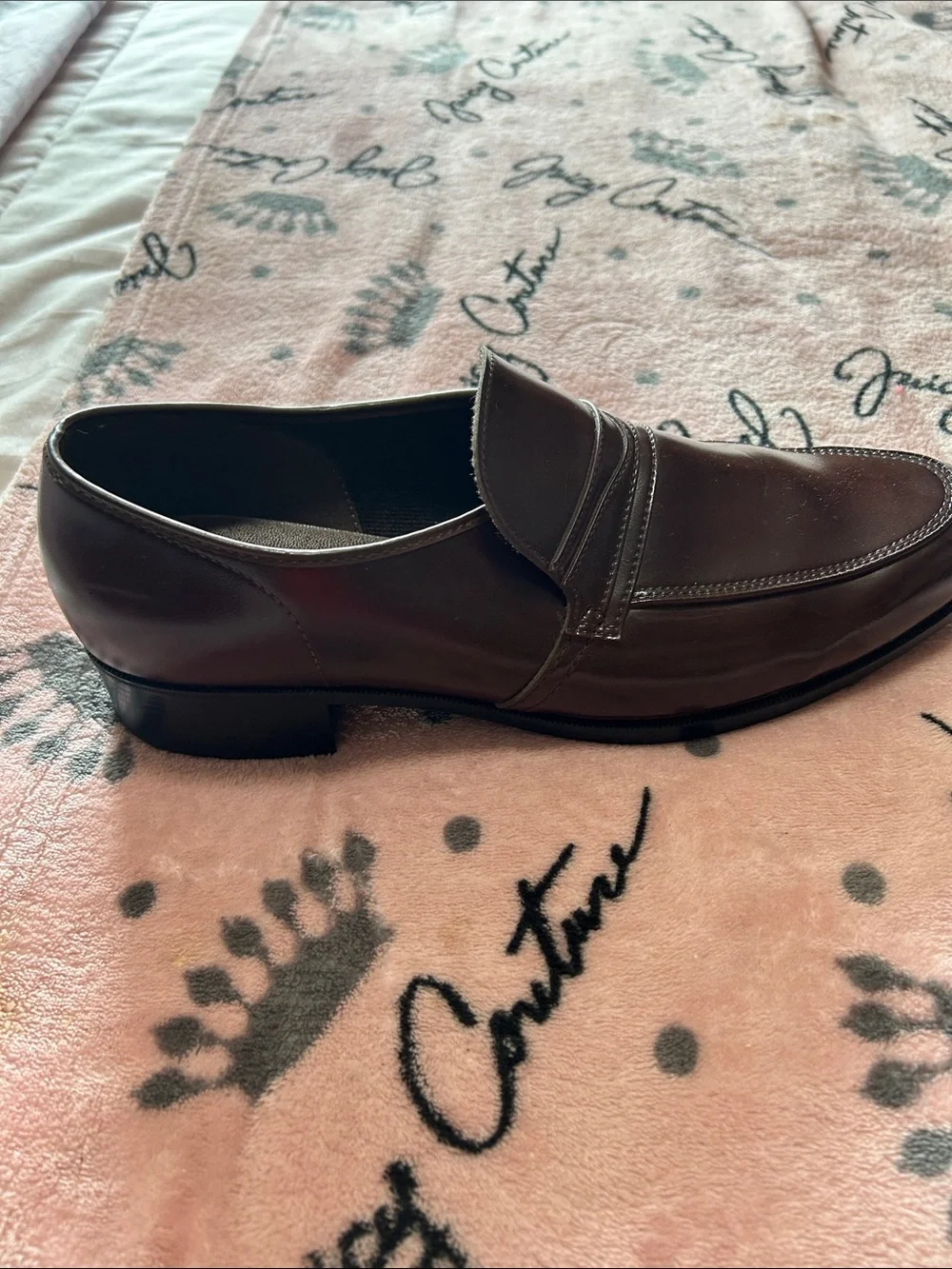 Men's Brown Leather Slip-On Loafers Size 9.5